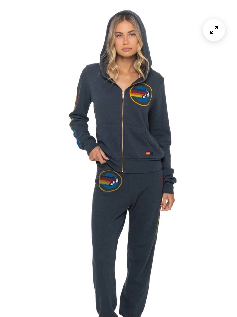 ๐ AVIATOR NATION VENICE HOODIE - CHARCOAL Large - Picture 10 of 14